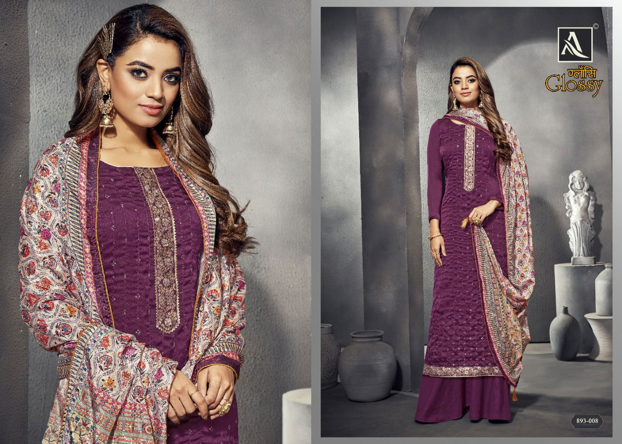 Alok Glossy New Exclusive Wear Designer fancy Geirgette Dress Material Collection